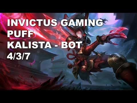 Invictus Gaming Puff Bot Kalista vs Kai'Sa - KR Grandmaster Patch 10.8