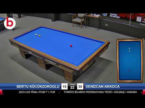 BERTU KÜCÜKZOROGLU  & DENİZCAN AKKOCA Bilardo Maçı - 2023 U25 FİNAL ETABI-1.TUR