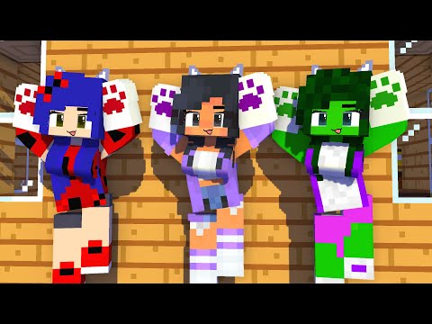 YAY! ARIGATO SUPER IDOL FIRST MEET APHMAU NEW FRIEND LADY BUG SHEHULK - MINECRAFT ANIMATION #shorts