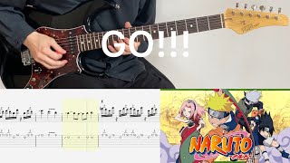 NARUTO OP4 - GO!!! (guitar cover with tabs & chords)