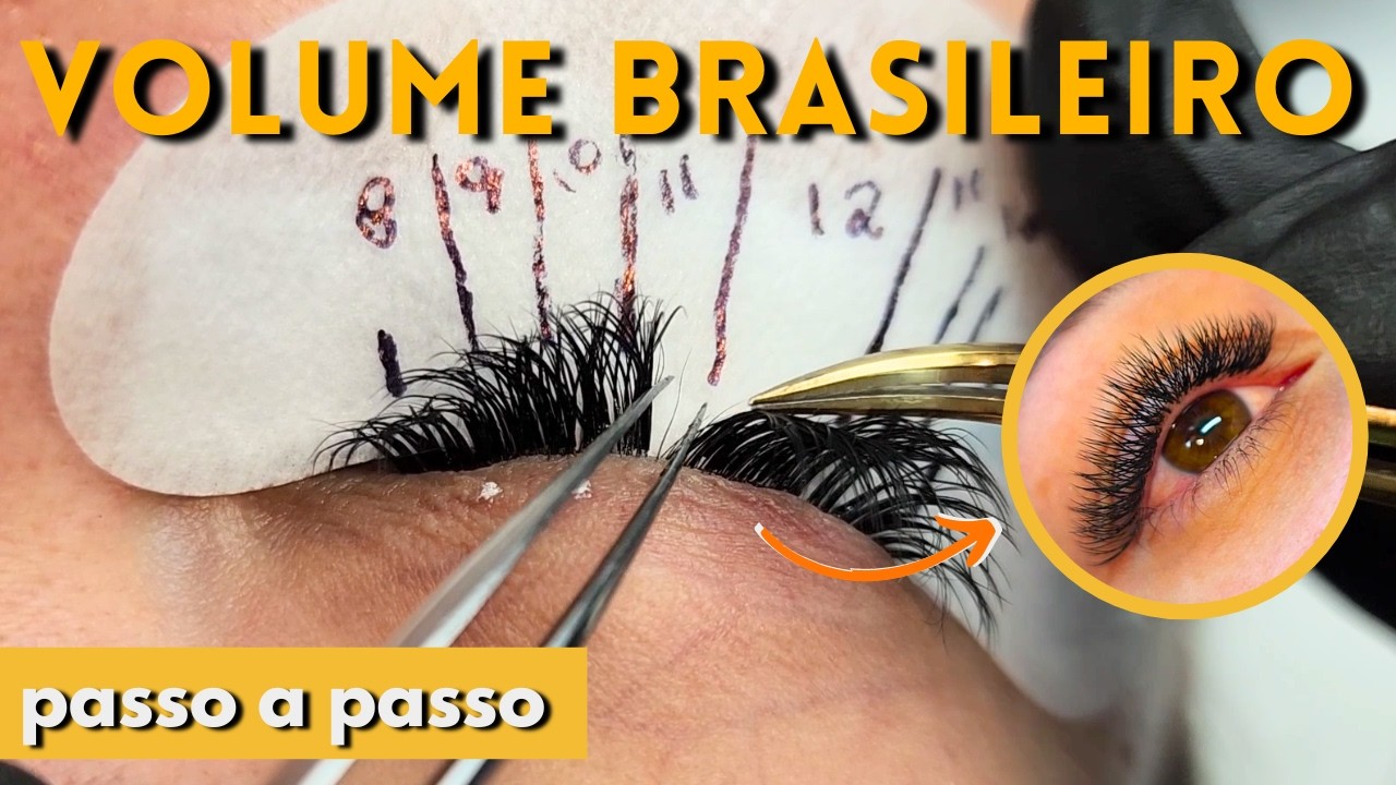 ✅EXTENSÃO DE CÍLIOS VOLUME BRASILEIRO PASSO A PASSO