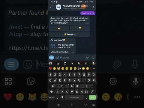 Anonymously chat with strangers using telegram bot @chatbot  #new #fyp #telegram