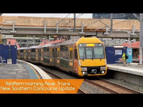 Sydney Trains Vlog 1872: Redfern Morning Peak Trains - New Southern Concourse Update