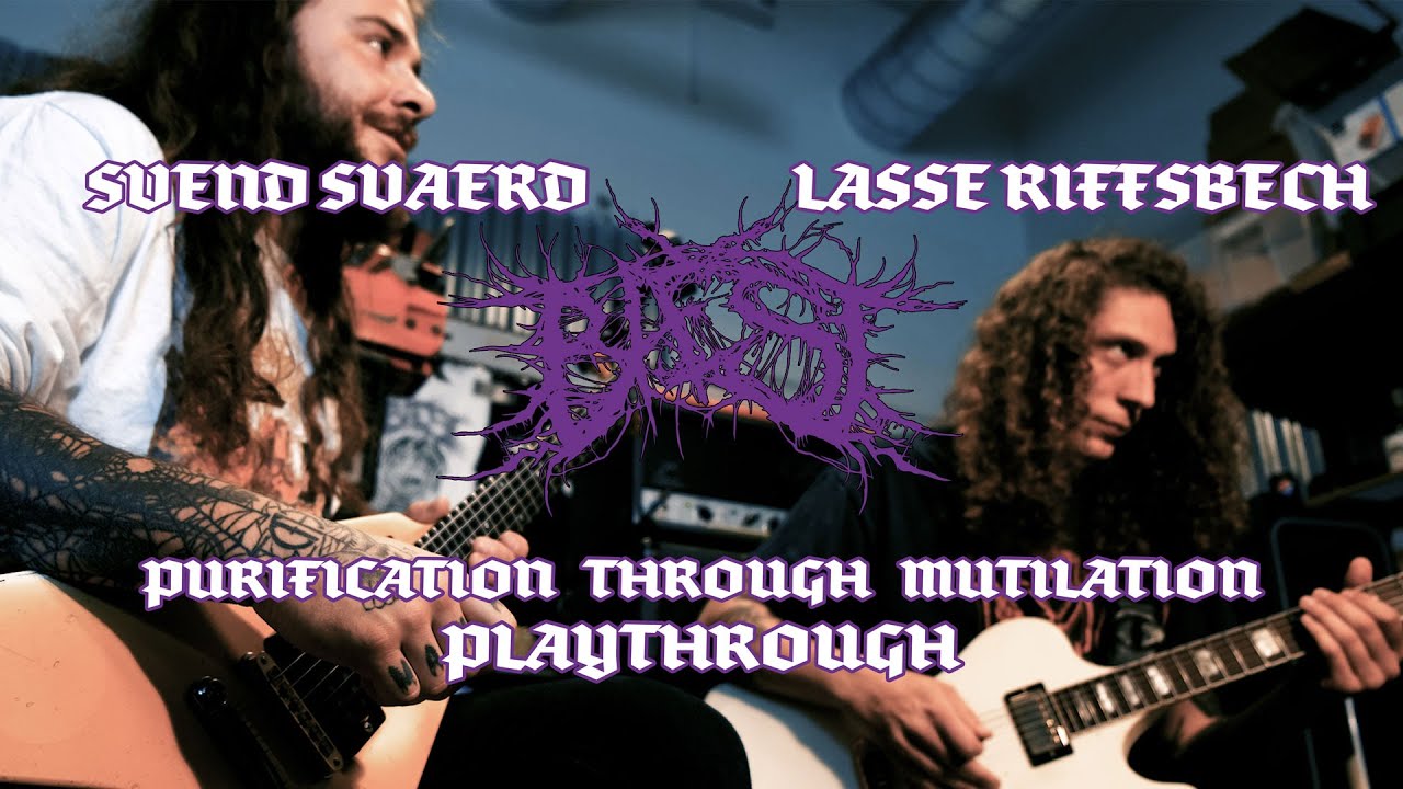 [Guitar Playthrough] BAEST - Purification Through Mutilation By Svend Svaerd & Lasse Riffsbech - YouTube