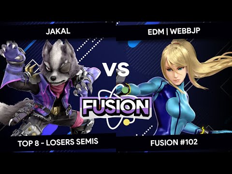 Fusion #102 - Jakal (Wolf) vs WebbJP (Zero Suit Samus) - Top 8 - Losers Semis