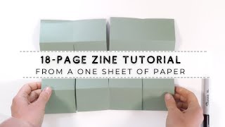 How to Make an 18- Page Zine, Folded Zines, Easy DIY Zine Tutorial | Zinester, Zine Making