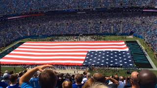 Lauren Duski sings national anthem at Carolina Panthers game