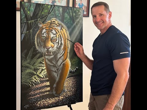 #134 How to Paint a Jungle Tiger | Acrylic Painting Tutorial | Marc Harvill Art