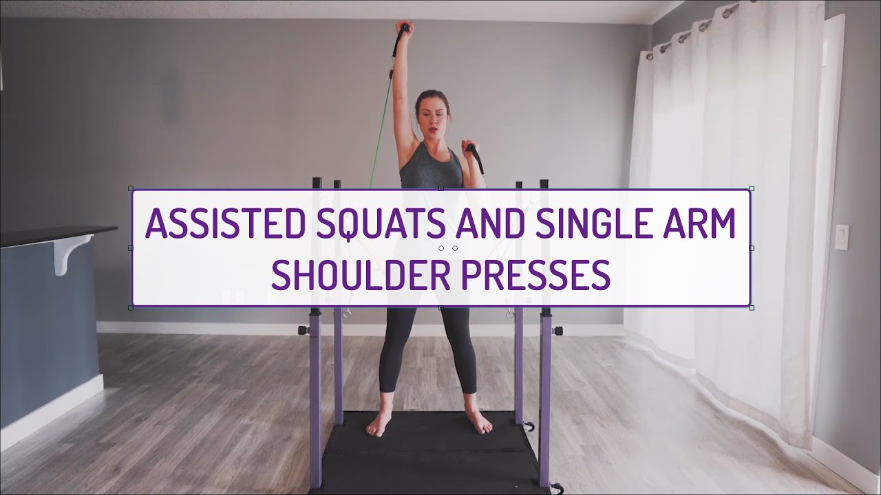 Assisted Squats and Single Arm Shoulder Presses