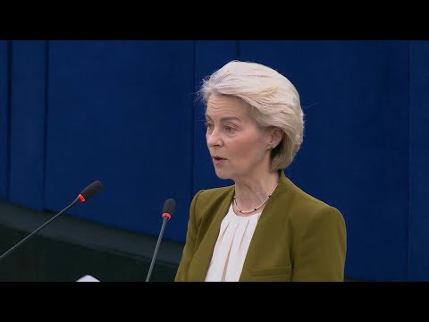 Video Thumbnail: EU must 'tear down barriers' to become 'global giant': Von der Leyen | AFP