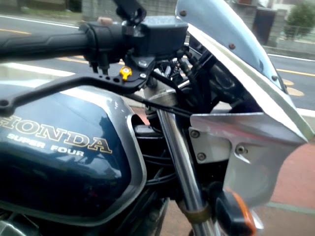 NO.5201　ホンダ　ＣＢ４００Ｓｕｐｅｒ　Ｆｏｕｒ　水冷４サイクル４気筒　タックロールシート　ショート管　ビキニカウル　ネイビー＆シルバー CB400スーパーフォア/ホンダ 水冷4サイクル4気筒 タックロールシート
