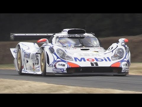 Porsche 911 GT1-98 Twin Turbo Flat-6 Engine Sound - 1998 24h of Le Mans winner at FoS 2018!