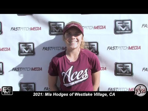2021 Mia Hodges Outfield Softball Skills Video - Aces