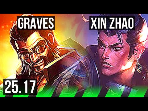 GRAVES vs XIN ZHAO (JGL) | 5k comeback, Dominating | KR Master | 25.17