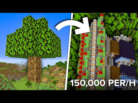 Shulkercraft - I Built a Wood Farm Inside The BIGGEST Tree In Survival Minecraft