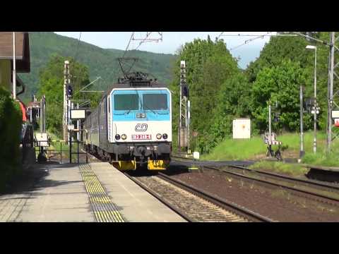 ČD 163.249 - Příjezd vlaku Os 6878 - Proboštov, 9.5.2014