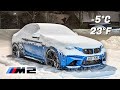 BMW M2 Cold Start POV Drive In Heavy Snow 5 C 23 F