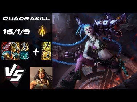 BOTTOM Jinx vs Sivir [QUADRAKILL] - NA Challenger Patch 25.18
