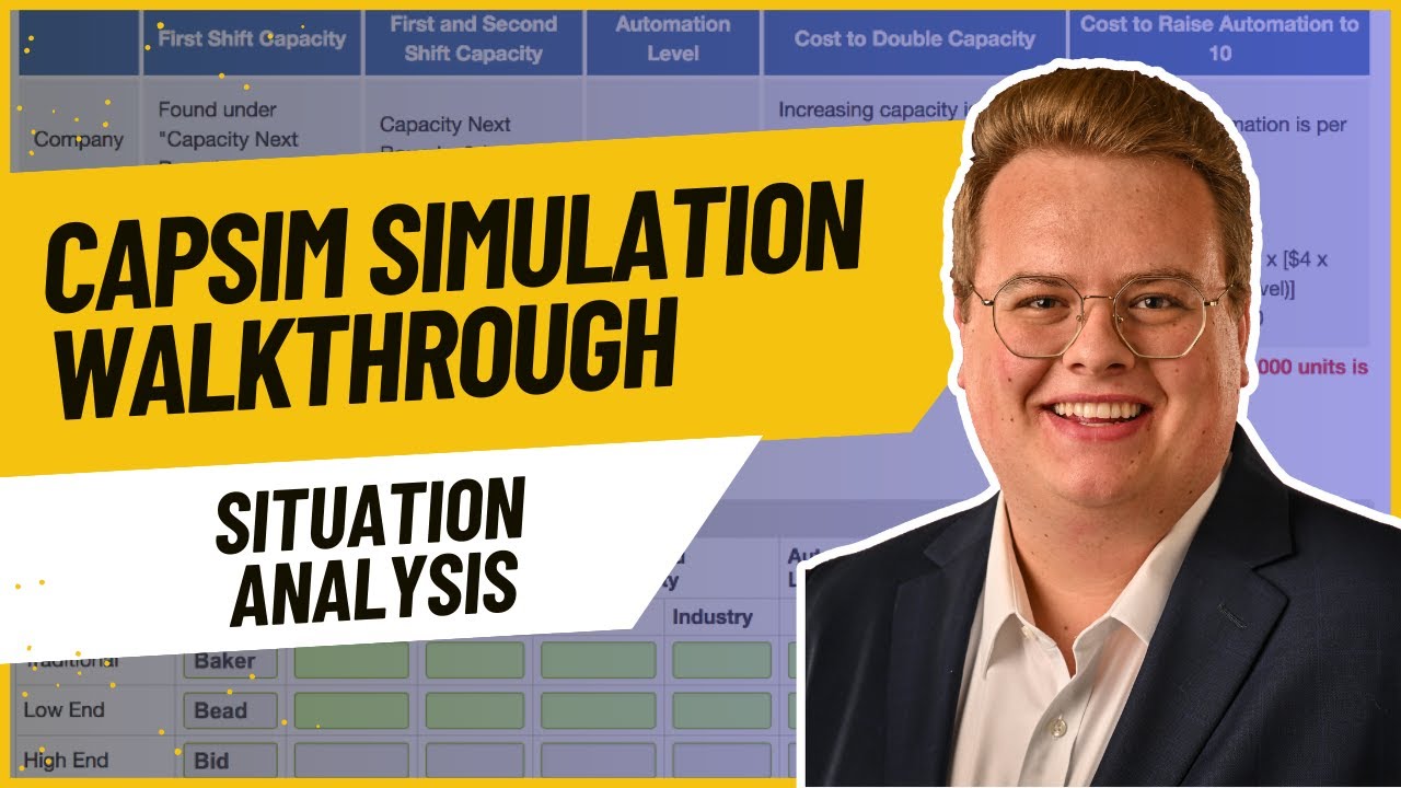 CapSim Situation Analysis Tutorial - Capsim Situation Analysis Walkthrough