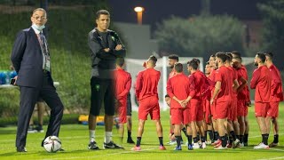 شاهد رد فعل قوي من فوزي لقجع أثناء تحفيز لاعبي المنتخب الوطني المغربي قبل مواجهة الجزائر