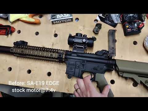 Specna Arms SA-E19 EDGE motor upgrade to Warhead Base 27k