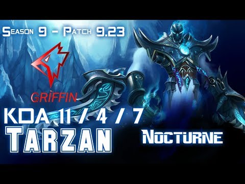 GRF Tarzan NOCTURNE vs LEE SIN Jungle - Patch 9.23 KR Ranked