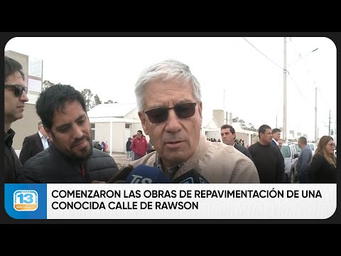 Comenzaron las obras de repavimentación de una conocida calle de Rawson
