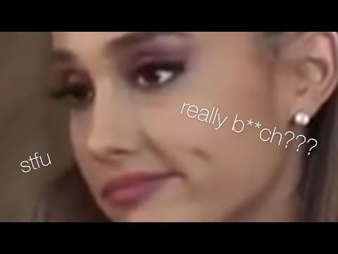 ariana grande getting annoyed for almost 4 minutes straight