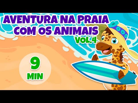 Aventura na Praia com os Animais Vol. 4 - Giramille 9 min | Desenho Animado Musical