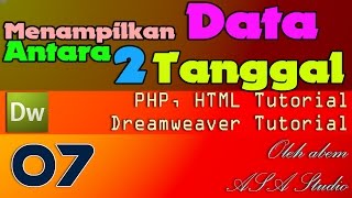 preview picture of video 'Dreamweaver Tutorial [Menampilkan Data Antara 2 Tanggal] (07) Menambahkan Fungsi Limit'