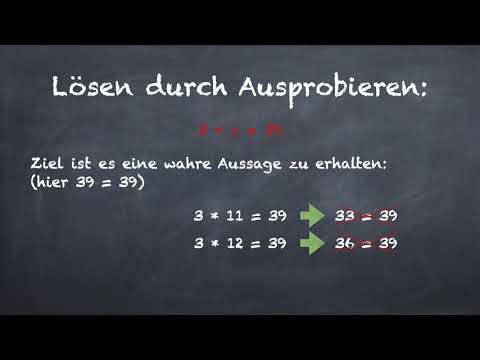 Einfache Gleichungen - das Lösen durch Ausprobieren