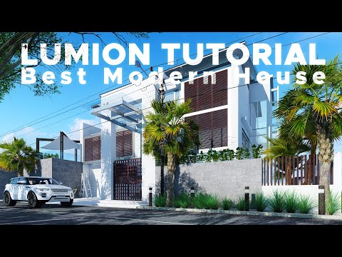 Lumion 6 Rendering Tutorial #49 - Best Modern House