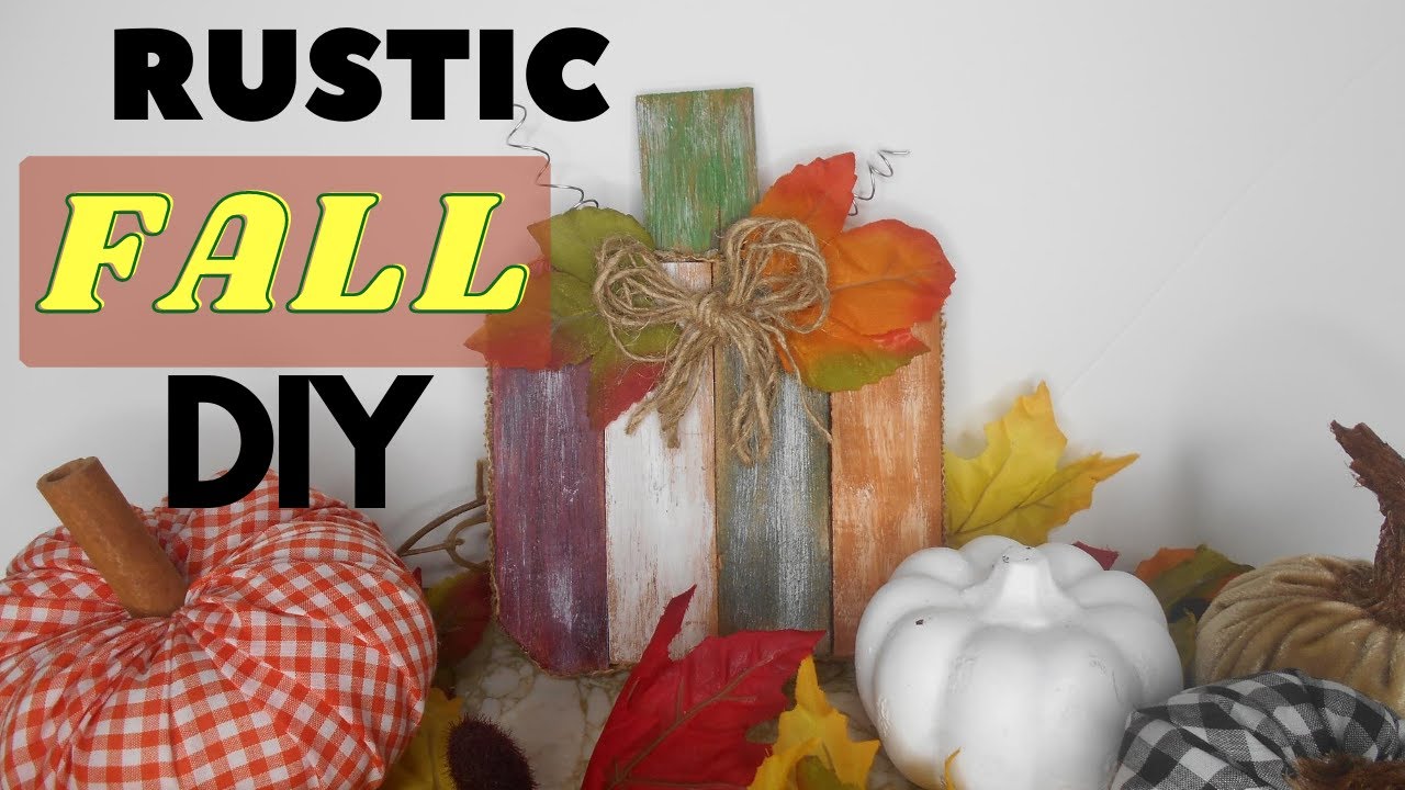 RUSTIC WOODEN PUMPKIN DIY 🍁🍁 // FALLING INTO FALL SERIES