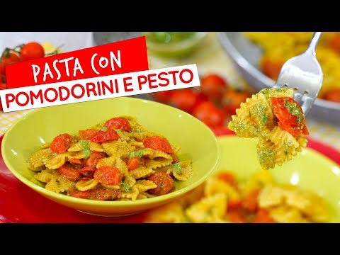 Pasta con pomodorini e pesto: ricetta facile e veloce