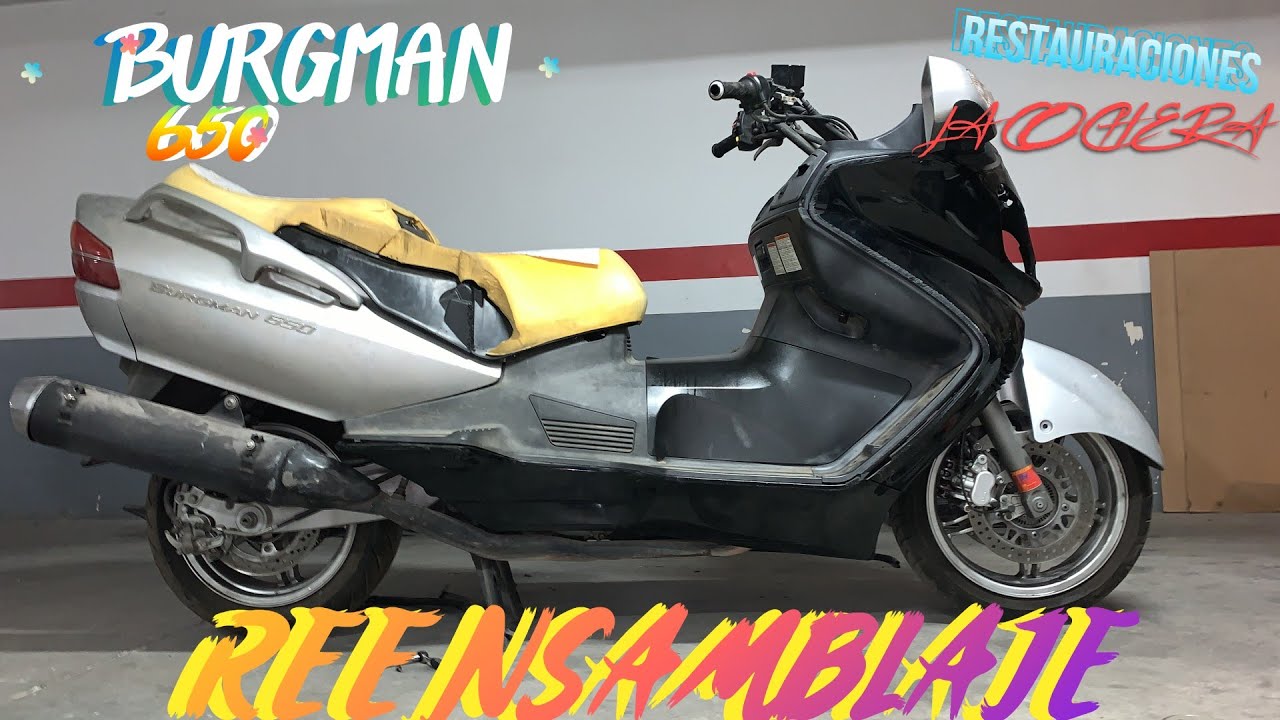 ASÍ VA QUEDANDO!! Suzuki burgman 650 RESTAURACIONES LA COCHERA ensamblaje y pruebas de carenado.