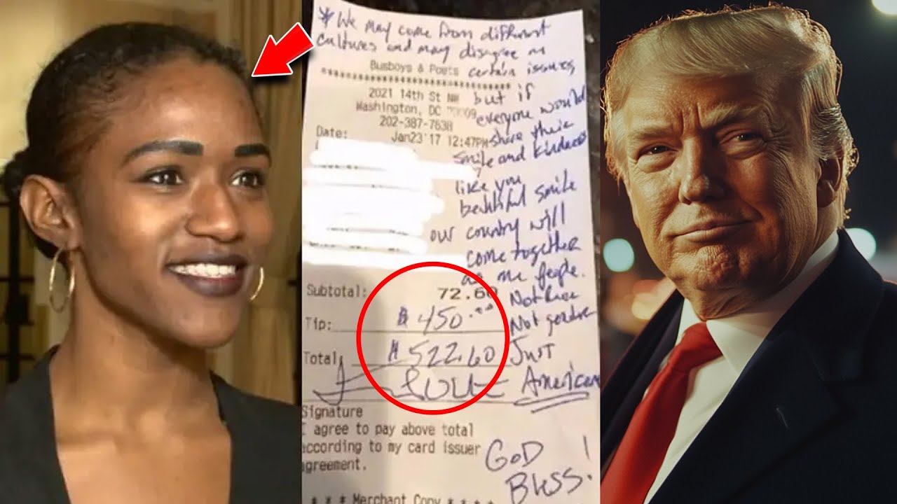 A waitress served Trump at a diner to pay for her husband's medication. But when he heard her story.