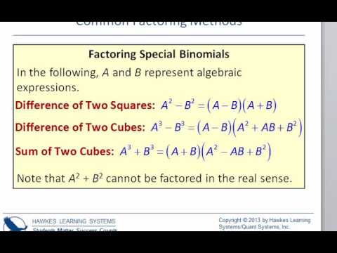 Section 1.3, Factoring