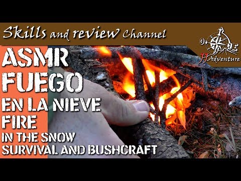 🔥 FIRE in the SNOW | FUEGO en la NIEVE - ASMR 🔥 Ferrocerio y Pino