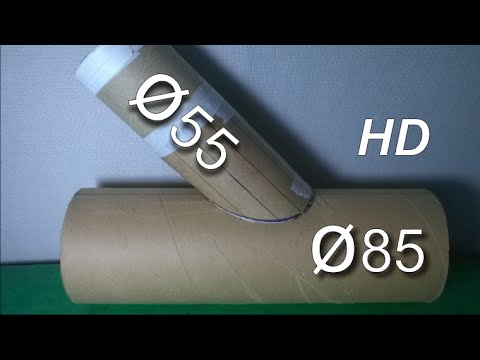 Boca de Lobo com tubos diferentes em 45° - Caldeiraria