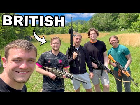 Teaching My British Friends How to Shoot Guns...