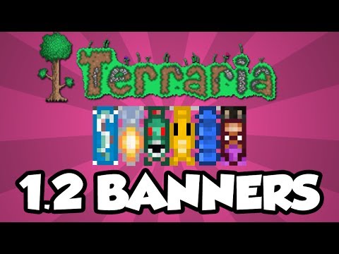 Terraria 1.2 Console Features - "Banners" (Rare Monster Drops) (Terraria Console 1.2 Update)