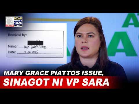 MARY GRACE PIATTOS issue, sinagot ni VP Sara