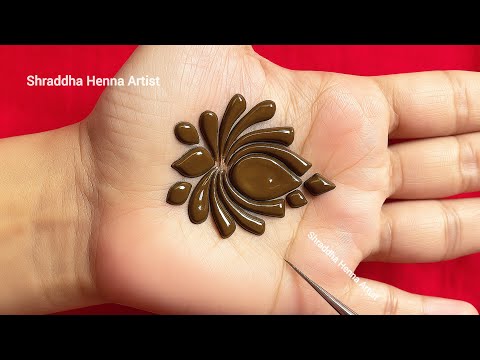 Very Easy Advance Lotus flower Mehndi Design Trending Latest Viral Henna Design Unique Mehndi Design