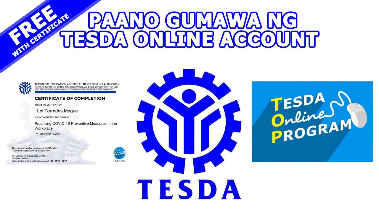 Paano gumawa ng Tesda Online Account | Paano mag enroll sa Tesda Online Program Free | Part1