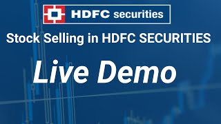 How to sell Stock Limit Order Price|How to Sell Stocks in HDFC SECURITIES Live Demo #hdfcsecurities