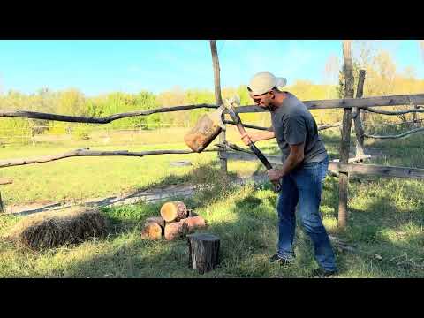 kratos-gold-4 - Real Leviathan Axe Test - Functional Kratos Axe Chops Down Tree!