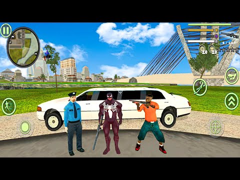 Venom Spider-Man Rope Hero Vice Town Simulator -Mission Steal Gangsters Car #3 - Android Gameplay