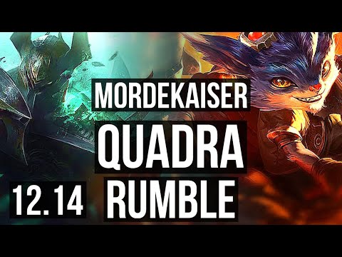 MORDEKAISER vs RUMBLE (TOP) | Quadra, 1000+ games, 1.1M mastery, Godlike | KR Diamond | 12.14