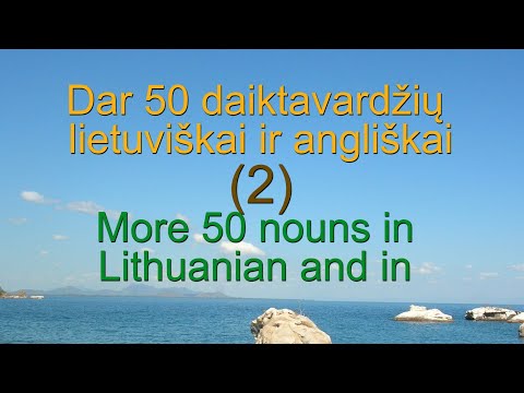50 DAIKTAVARDŽIŲ LIETUVIŠKAI IR ANGLIŠKAI (2) - 50 NOUNS IN LITHUANIAN AND IN ENGLISH (2)