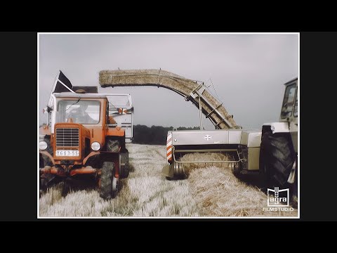 Fortschritt high-pressure balers / swath mowers promotional film GDR 1984